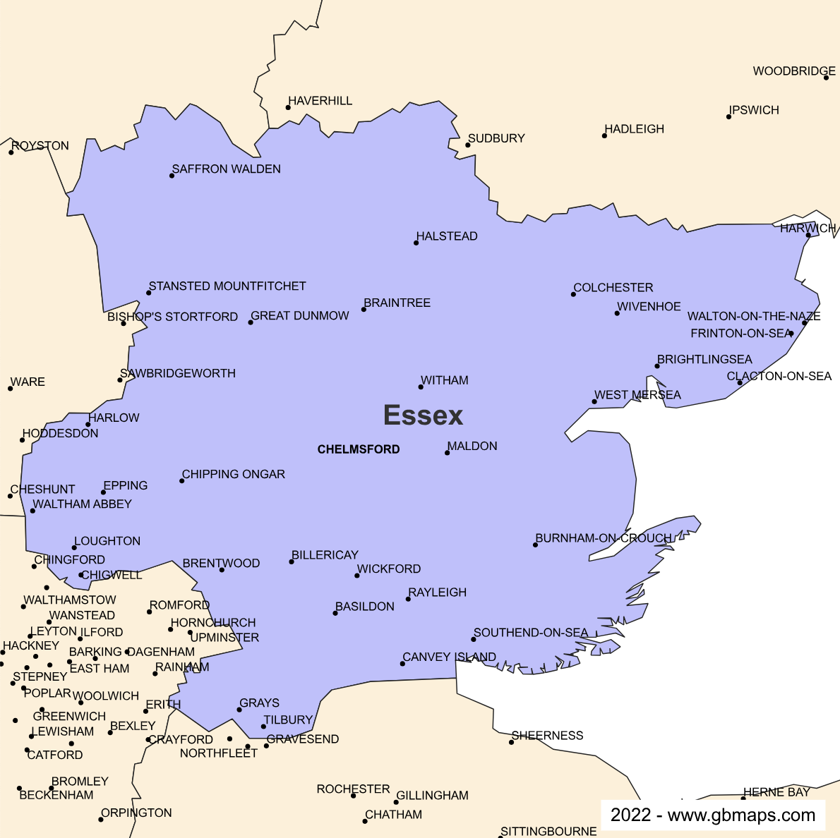 ESSEX MAP